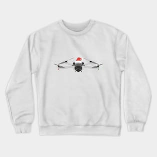 Festive DJI Mini 3 Pro with Santa hat Crewneck Sweatshirt